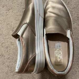 Slip-On Vans. Rose gold, women’s size 9.